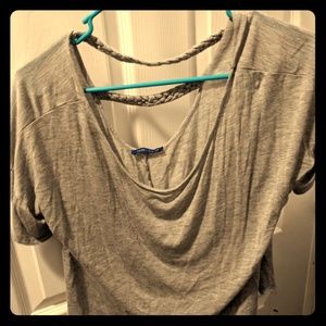 Gray Slouchy Crop Top